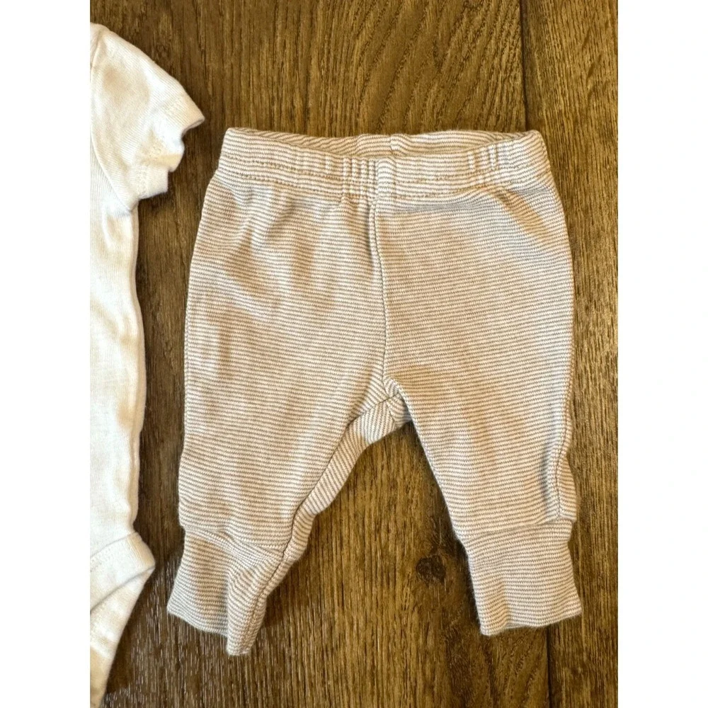 Carters Preemie Baby Boy Outfit Short Sleeved Bodysuit Pants Stripe Sun Airplane